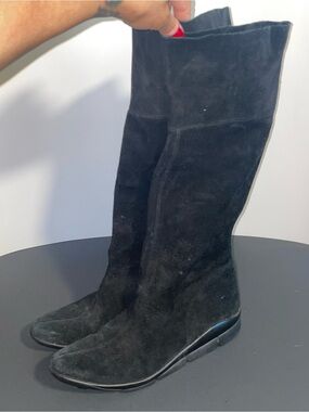 Sesto Meucci Sport Black Slouchy Suede Knee Boots